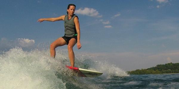 Silvia Capraro über mich Wakesurfen